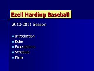 Ezell Harding Baseball