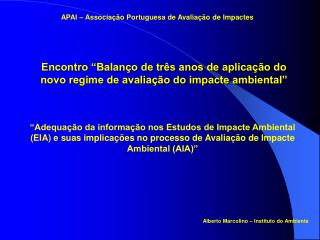 APAI – Associação Portuguesa de Avaliação de Impactes