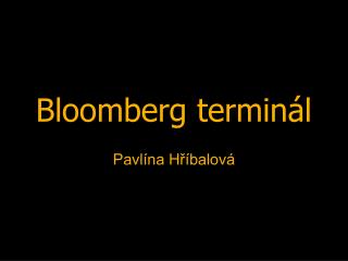 Bloomberg terminál