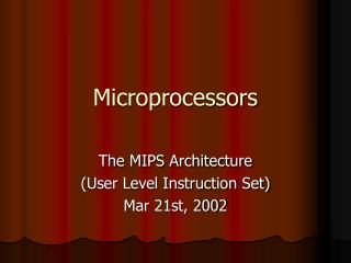 Microprocessors