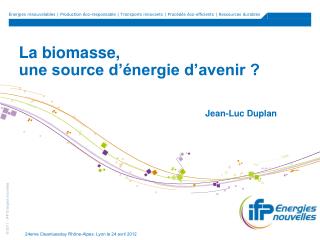 La biomasse, une source d’énergie d’avenir ?