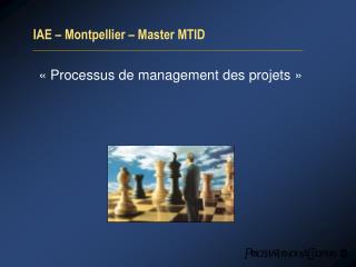 IAE – Montpellier – Master MTID