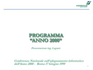 PROGRAMMA “ANNO 2000”