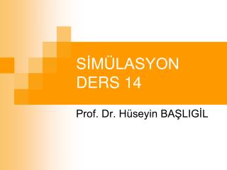 SİMÜLASYON DERS 14