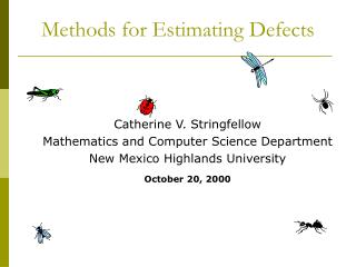 Methods for Estimating Defects