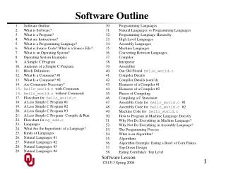 Software Outline