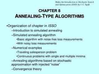CHAPTER 8 A NNEALING- T YPE A LGORITHMS