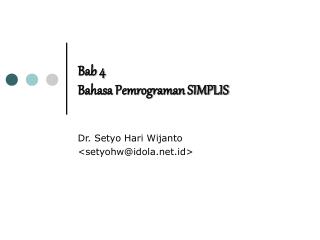 Bab 4 Bahasa Pemrograman SIMPLIS