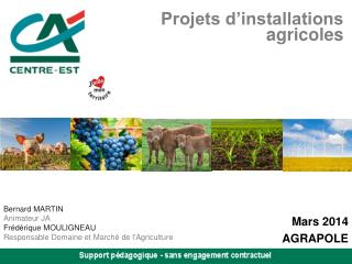 Projets d’installations agricoles