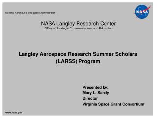 NASA Langley Research Center Office of Strategic Communications and Education