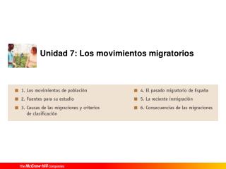 Unidad 7: Los movimientos migratorios