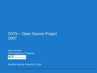 DVTk – Open Source Project 2007