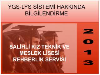 SALİHLİ KIZ TEKNİK VE MESLEK LİSESİ REHBERLİK SERVİSİ