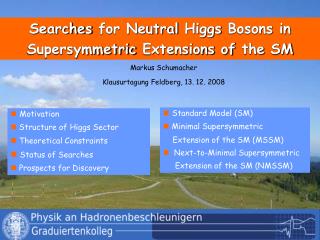 Searches for Neutral Higgs Bosons in Supersymmetric Extensions of the SM