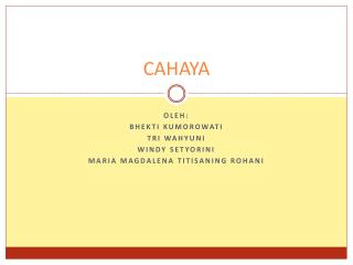 CAHAYA