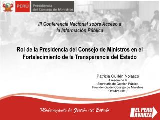 Modernizando la Gestión del Estado