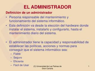 EL ADMINISTRADOR