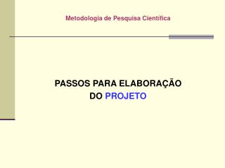 Metodologia de Pesquisa Científica