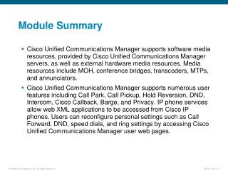 Module Summary