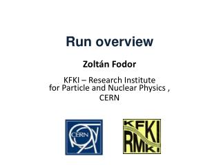Run overview