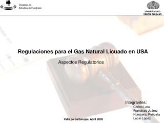 Regulaciones para el Gas Natural Licuado en USA
