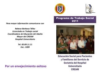 Programa de Trabajo Social 2011