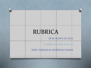 RUBRICA