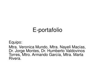 E-portafolio