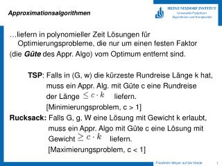 Approximationsalgorithmen