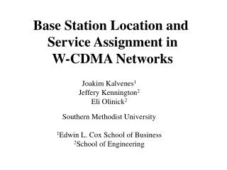 Base Station Location and Service Assignment in W-CDMA Networks