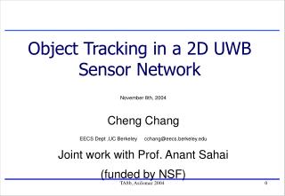 Object Tracking in a 2D UWB Sensor Network