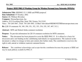 Project: IEEE P802.15 Working Group for Wireless Personal Area Networks (WPANs)