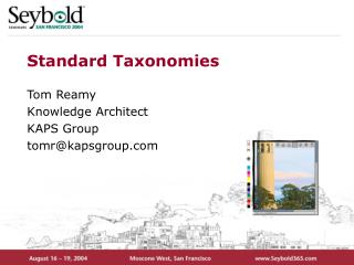Standard Taxonomies