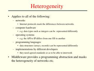 Heterogeneity