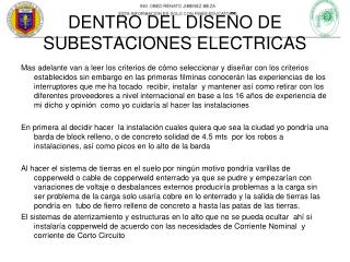 DENTRO DEL DISEÑO DE SUBESTACIONES ELECTRICAS
