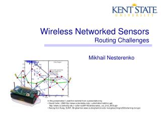 Wireless Networked Sensors Routing Challenges