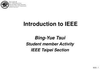 Introduction to IEEE