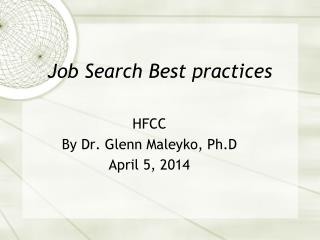 Job Search Best practices