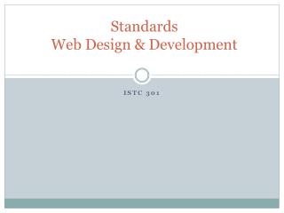 Standards Web Design &amp; Development