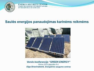 Saulės energijos panaudojimas karinėms reikmėms