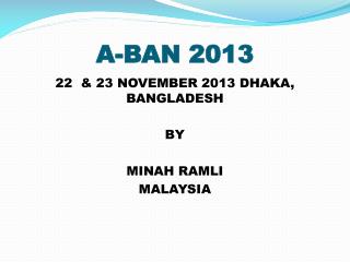 A-BAN 2013