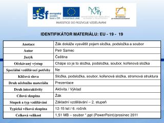 Identifikátor materiálu: EU - 19 - 19