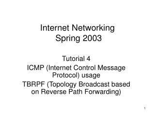 Internet Networking Spring 2003