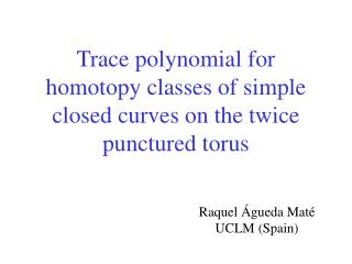 Trace polynomial for homotopy classes of simple closed curves on the twice punctured torus