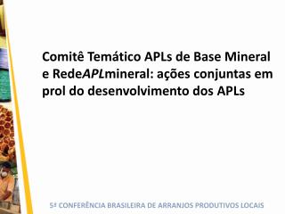 Rede APL mineral