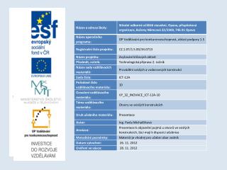 Otvory ve svislých konstrukcích