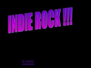 INDIE ROCK !!!