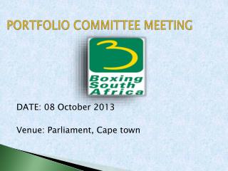 PORTFOLIO COMMITTEE MEETING