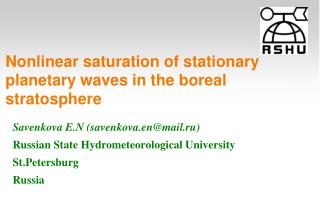 Nonlinear saturation of stationary planetary waves in the boreal stratosphere