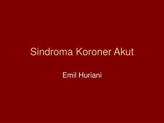 Sindroma Koroner Akut